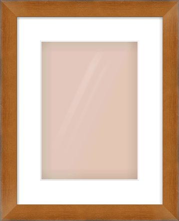Brushed Bronze with Black Sides Flat Frame for 210 × 297mm artwork, with Smooth White Single Mount