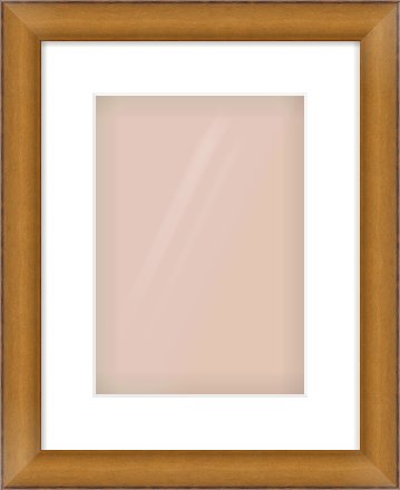 Bronze Cushion Frame for 210 × 297mm artwork, with Smooth White Single Mount