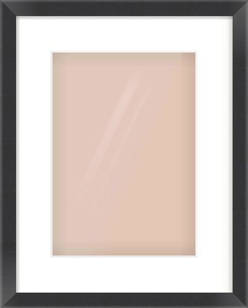 Brushed Black Flat Frame for 210 × 297mm artwork, with Smooth White Single Mount