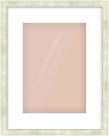 Champagne Flat Frame for 210 × 297mm artwork, with Smooth White Single Mount