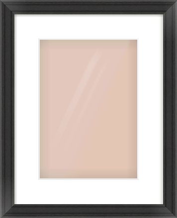 Black Scoop Frame for 210 × 297mm artwork, with Smooth White Single Mount