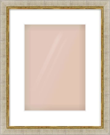 Silver Foil Flat Frame for 210 × 297mm artwork, with Smooth White Single Mount