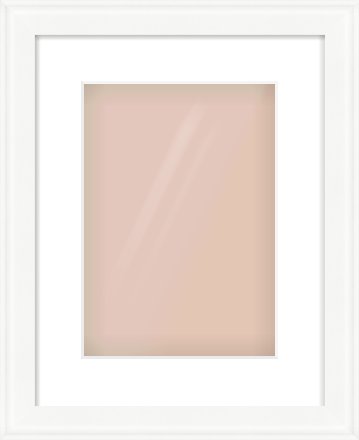 White Scoop Frame for 210 × 297mm artwork, with Smooth White Single Mount