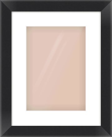 Black Flat Frame for 210 × 297mm artwork, with Smooth White Single Mount
