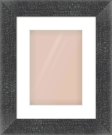 Carbon Flat Frame for 210 × 297mm artwork, with Smooth White Single Mount