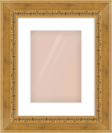 Gold Reverse Frame for 210 × 297mm artwork, with Smooth White Single Mount
