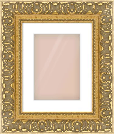 Gold Reverse Frame for 210 × 297mm artwork, with Smooth White Single Mount