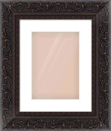 Black Reverse Frame for 210 × 297mm artwork, with Smooth White Single Mount