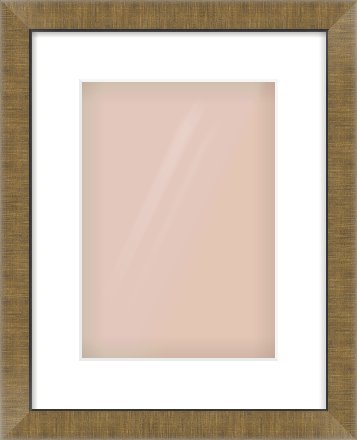 Bronze Flat Frame for 210 × 297mm artwork, with Smooth White Single Mount