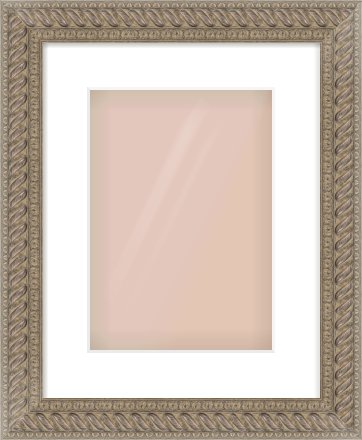 Silver Dome Frame for 210 × 297mm artwork, with Smooth White Single Mount