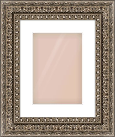 Silver Reverse Frame for 210 × 297mm artwork, with Smooth White Single Mount