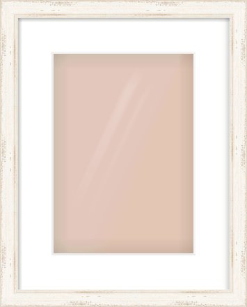 White Scoop Frame for 210 × 297mm artwork, with Smooth White Single Mount