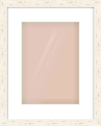 White Flat Frame for 210 × 297mm artwork, with Smooth White Single Mount