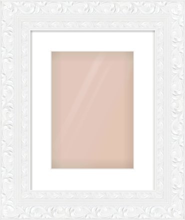 White Reverse Frame for 210 × 297mm artwork, with Smooth White Single Mount