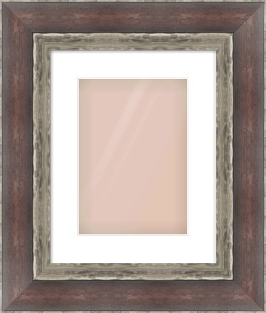 Brown Reverse Frame for 210 × 297mm artwork, with Smooth White Single Mount