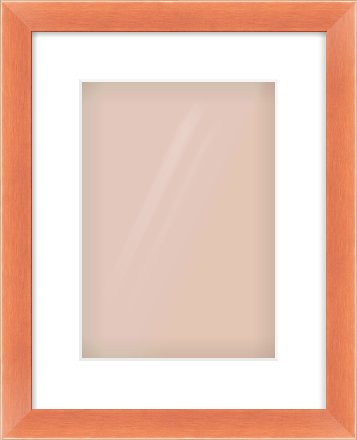 Bronze Flat Frame for 210 × 297mm artwork, with Smooth White Single Mount