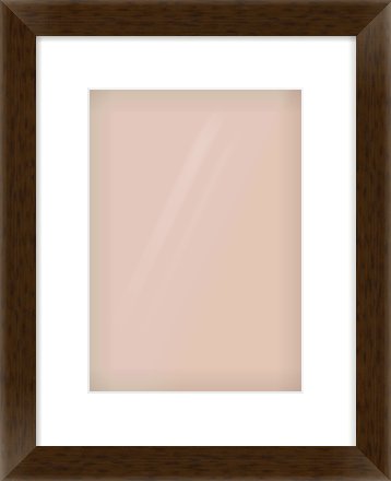 Wenge Stained Flat Frame for 210 × 297mm artwork, with Smooth White Single Mount