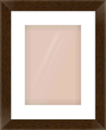 Wenge Flat Frame for 210 × 297mm artwork, with Smooth White Single Mount