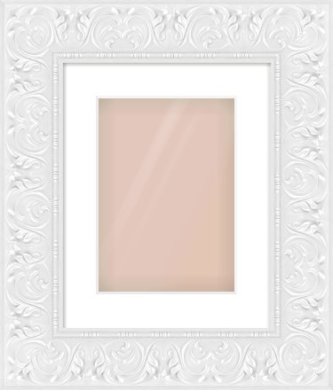 White Scoop Frame for 210 × 297mm artwork, with Smooth White Single Mount
