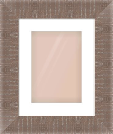 Rough Cut Effect Flat Frame for 210 × 297mm artwork, with Smooth White Single Mount