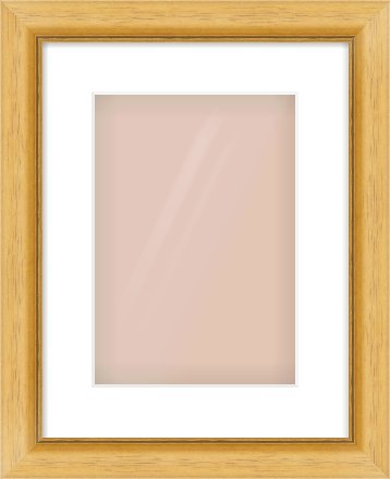 Natural Wood Reverse Frame for 21 × 30cm artwork, with Smooth White Single Mount