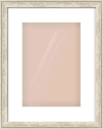 Champagne Silver with Black Sides Cushion Frame for 21 × 30cm artwork, with Smooth White Single Mount