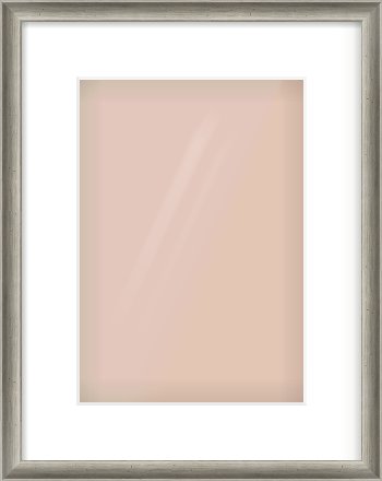 Silver Cushion Frame for 21 × 30cm artwork, with Smooth White Single Mount