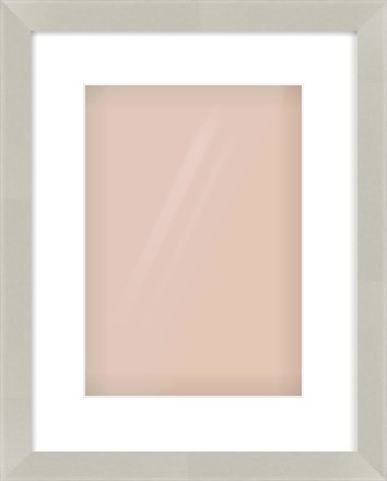 Grey Flat Frame for 21 × 30cm artwork, with Smooth White Single Mount
