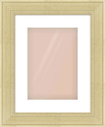Silver Flat Frame for 21 × 30cm artwork, with Smooth White Single Mount