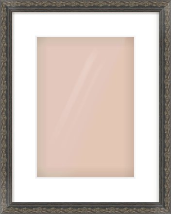 Black Scoop Frame for 21 × 30cm artwork, with Smooth White Single Mount