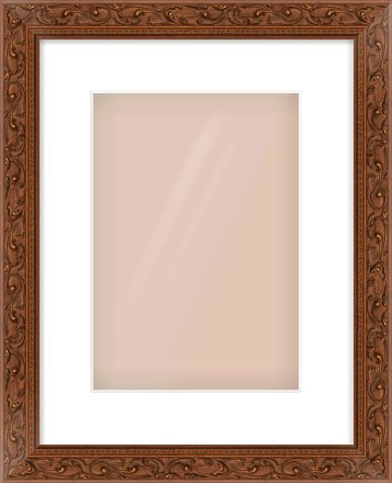 Maroon Decorative Frame for 21 × 30cm artwork, with Smooth White Single Mount