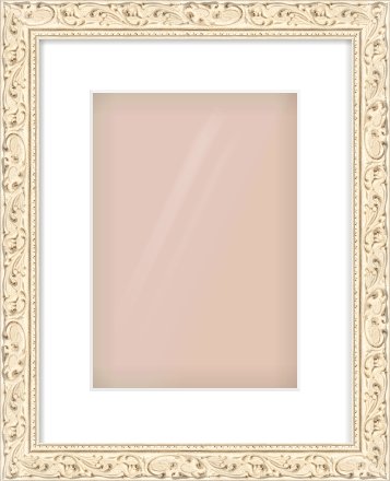 White Decorative Frame for 21 × 30cm artwork, with Smooth White Single Mount