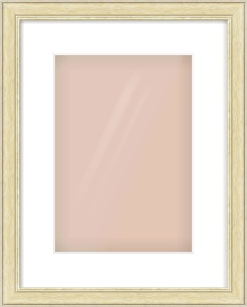 Ivory Reverse Frame for 21 × 30cm artwork, with Smooth White Single Mount
