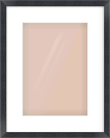 Black Wood Grain Flat Frame for 21 × 30cm artwork, with Smooth White Single Mount
