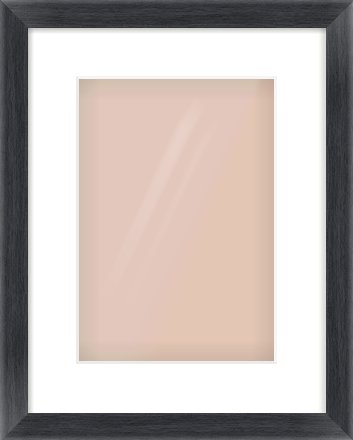 Black Wood Grain Flat Frame for 21 × 30cm artwork, with Smooth White Single Mount