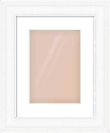 White Scoop Frame for 21 × 30cm artwork, with Smooth White Single Mount