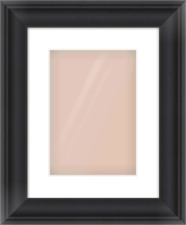 Black Scoop Frame for 21 × 30cm artwork, with Smooth White Single Mount