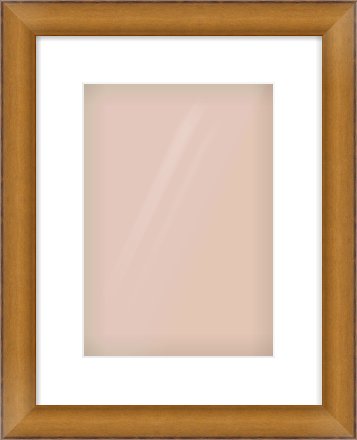 Bronze Cushion Frame for 21 × 30cm artwork, with Smooth White Single Mount