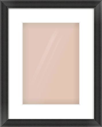 Black Scoop Frame for 21 × 30cm artwork, with Smooth White Single Mount