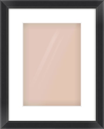 Black Angle Frame for 21 × 30cm artwork, with Smooth White Single Mount