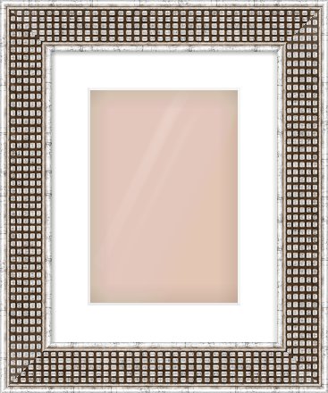 Silver Flat Frame for 21 × 30cm artwork, with Smooth White Single Mount