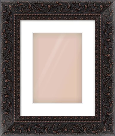 Black Reverse Frame for 21 × 30cm artwork, with Smooth White Single Mount