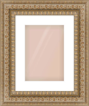 Gold Reverse Frame for 21 × 30cm artwork, with Smooth White Single Mount