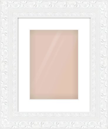 White Reverse Frame for 21 × 30cm artwork, with Smooth White Single Mount