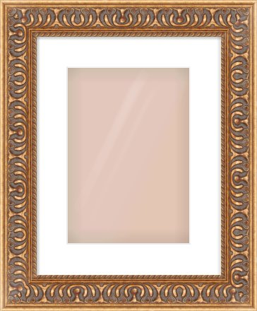 Gold Reverse Frame for 21 × 30cm artwork, with Smooth White Single Mount