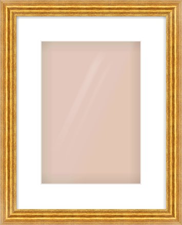 Gold Reverse Frame for 21 × 30cm artwork, with Smooth White Single Mount