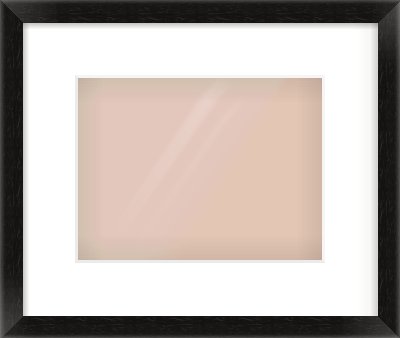 Black Wood Grain Flat Frame for 24 × 18cm artwork, with Smooth White Single Mount