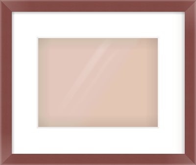 Maroon Paint Flat Frame for 24 × 18cm artwork, with Smooth White Single Mount