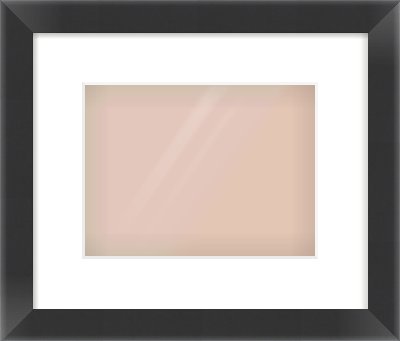 Black Flat Frame for 24 × 18cm artwork, with Smooth White Single Mount