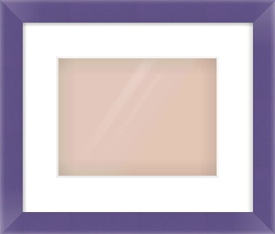 Purple Paint Flat Frame for 24 × 18cm artwork, with Smooth White Single Mount